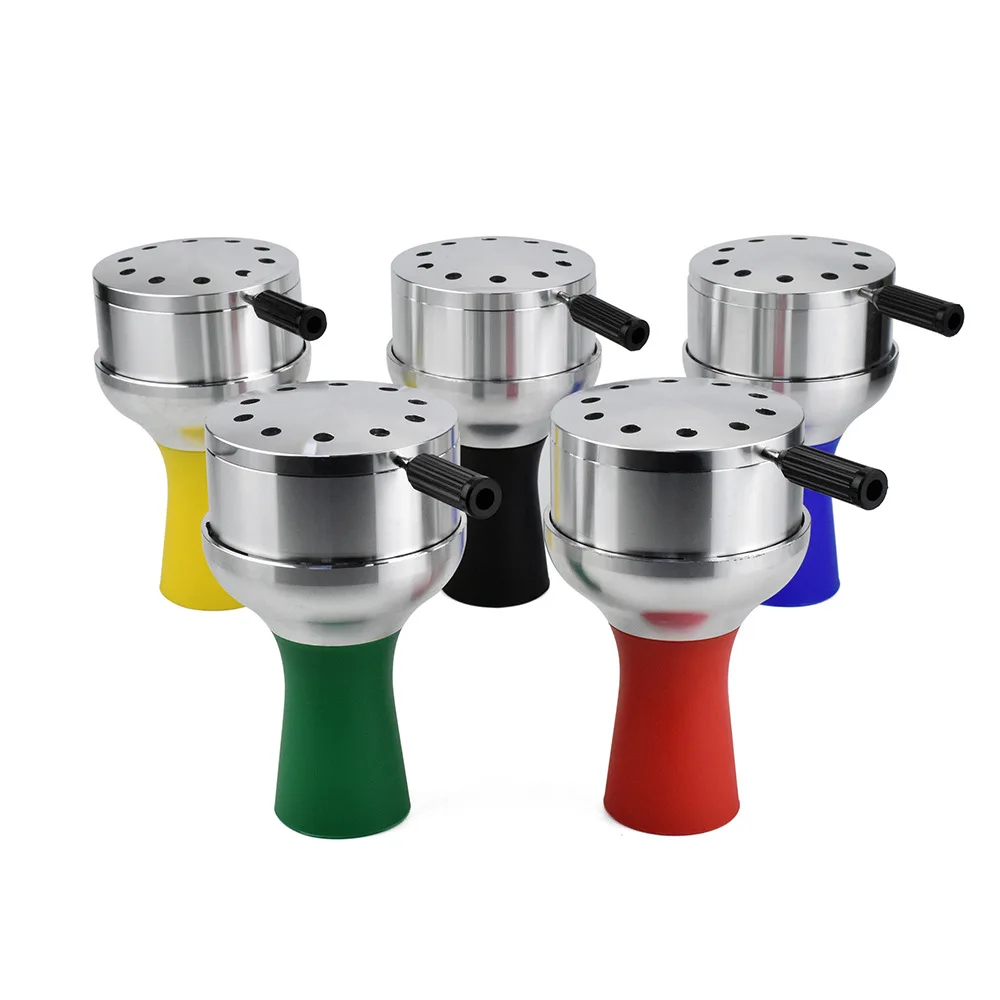 

Protable Metal Hookah Charcoal Holder Set with Cover Heat Management System Shisha Bowls Water Pipe for Smoking Accessories