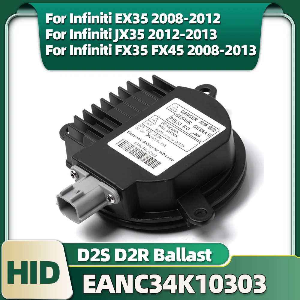 

For Infiniti EX35 JX35 FX35 2008-2013 Xenon Headlight Ballast Part Number EANC34K10303 EANA090A0350 EANA2X512637 HID D2S D2R