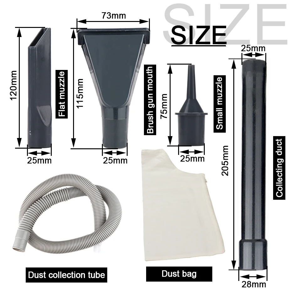 NuoDunco Handheld Luft Blaspistole Kompressor Staubsammler Auto Schutt Staubsauger Dual-Zweck Pneumatische Reinigung Werkzeug – Detail 6