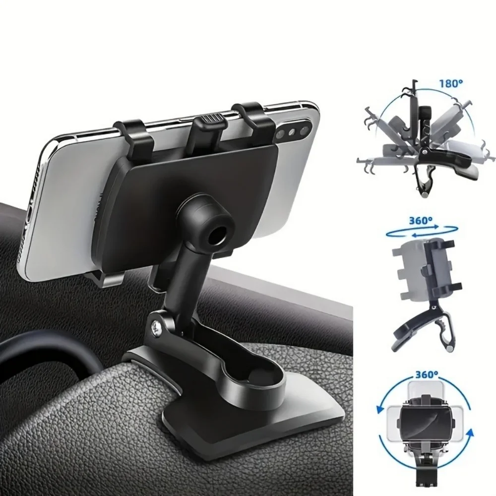 Universal Car Phone Holder Stand Clip Mount Dashboard GPS Bracket Mobile Phone Support in Car For iPhone Samsung Xiaomi Huawei