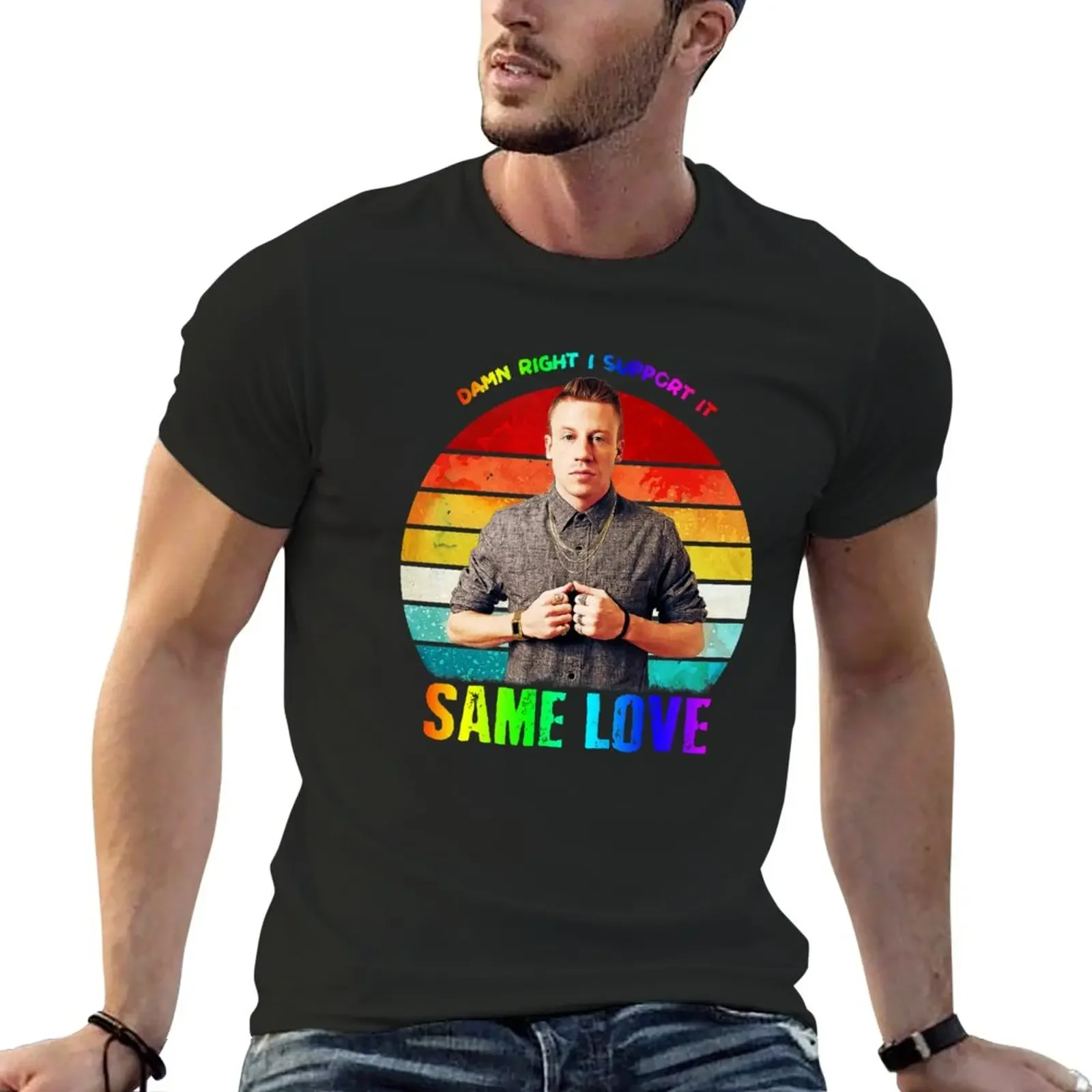 

macklemore same love rich T-Shirt oversizeds sublime aesthetic clothes anime mens workout shirts