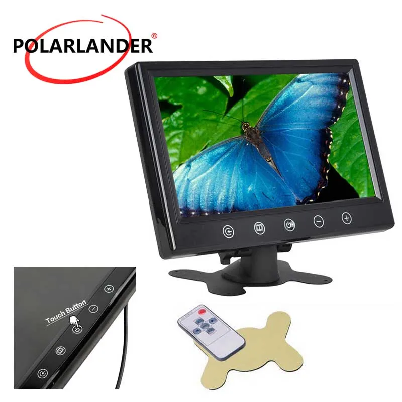 

9 inch Car Monitor Color TFT LCD Screen High Resolution Video Input Car Parking For Rear View Camera Remote Control Monitors