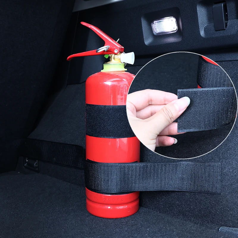 Auto Innen Kofferraum Lagerung feste Gurte Feuerlöscher Organizer  Befestigung Halterung Band Bandage Halter Aufkleber Gurte - AliExpress