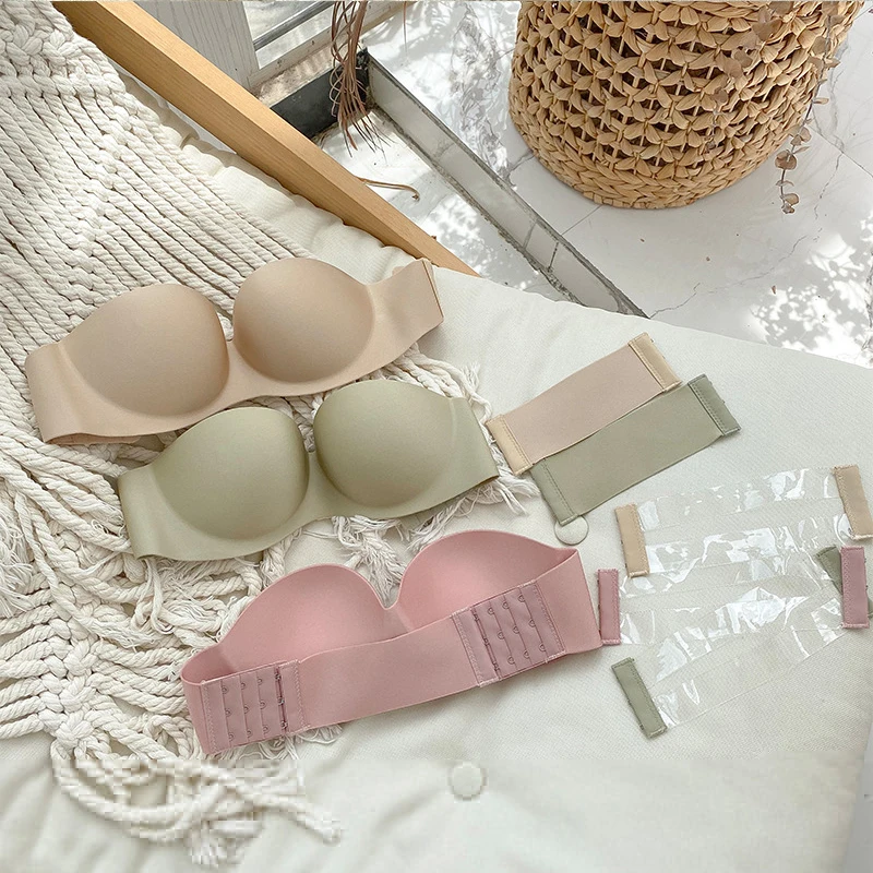 Sexy Non-slip Strapless Bra Women Push Up Bra Underwear Soild Color  Lingerie Seamless Without Straps Bralette Brassiere - AliExpress