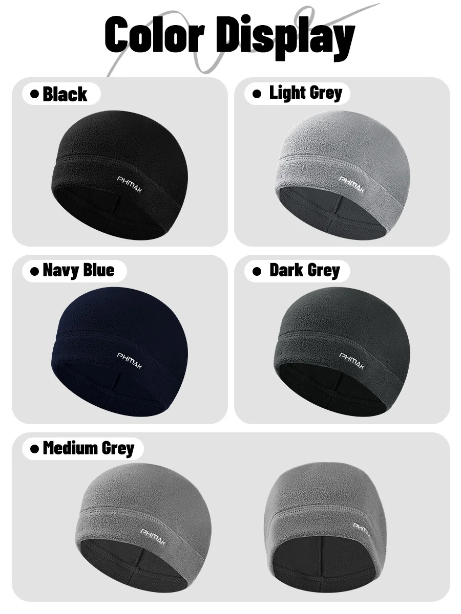 PHMAX Fleece Wintermütze Radfahren Wärmer Laufmütze Jagd Herren Mützen MBT Fahrrad Winddicht Outdoor Wandern Sturmhaube Damenmütze – Detail 12