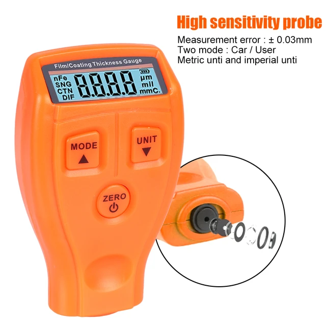 Compteur numérique de jauge d'épaisseur de peinture pour test de jauge d' épaisseur de revêtement automobile
