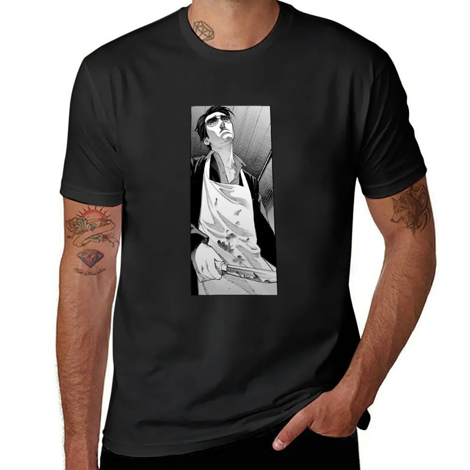 Immortal Tatsu Dragon With A Knife T-Shirt customs boys animal print men t shirts