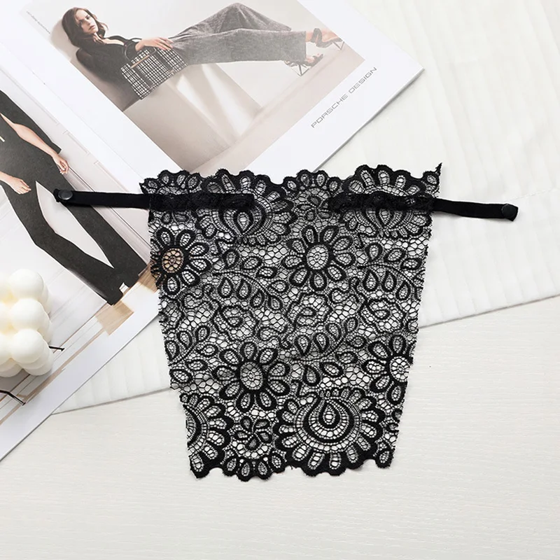 

Women Lace Invisible Clip On Cleavage Cover Up Mock Camisole Summer Bra Insert Anti Peep Brassiere Seamless Wrap Chest