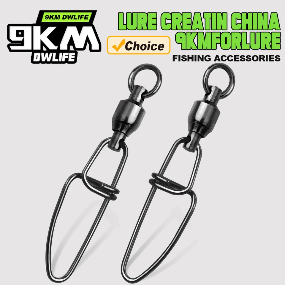 AGOOL 30 Girelle Con Cuscinetti A Sfera E Anelli Ovali Per Pesca – Acciaio Inox, Cambio Rapido, Varie Misure (35-84.8kg)