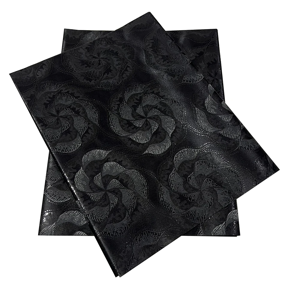 Luxuriöses 3D-Stoffset aus Schweizer Gele, 2-teilig – Großmeister, glänzende, dicke afrikanische Kopfbedeckung und Ipele für Hochzeit, traditionelles ASO EBI TXH-9-7 – Detail 12