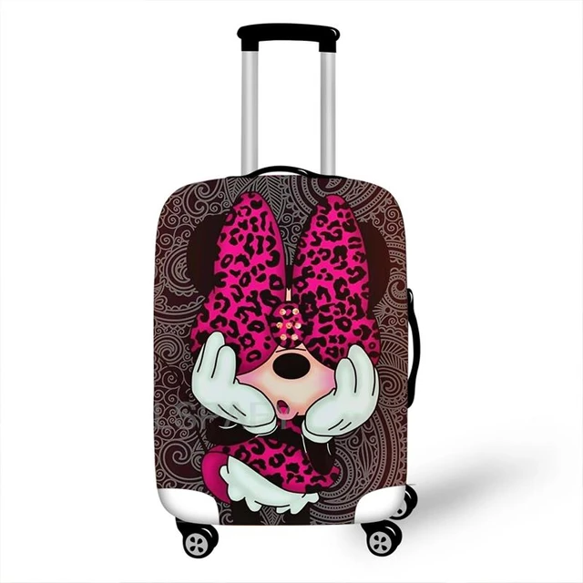 Valise de voyage avec dessin animé Minnie Mickey, housse de protection,  valise à roulettes, housse anti-poussière, accessoires de voyage -  AliExpress