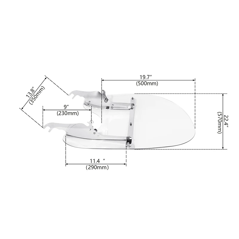 Фото Крепежный кронштейн для лобового стекла мотоцикла Harley Softail FLST FLSTC Slim Fat Boy Deluxe №3
