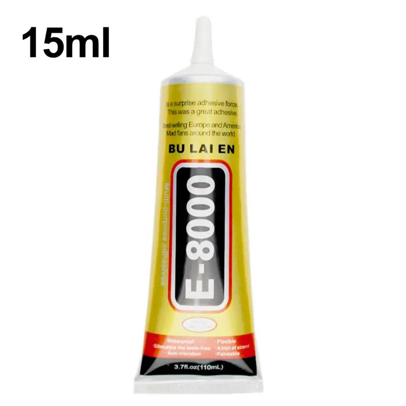 15/50ml Adhesive Glue E8000 Liquid Super Strong Gel Multipurpose Seal For Cars Transparent Phone Screen Glass Nail Gel Tools adhesive glue