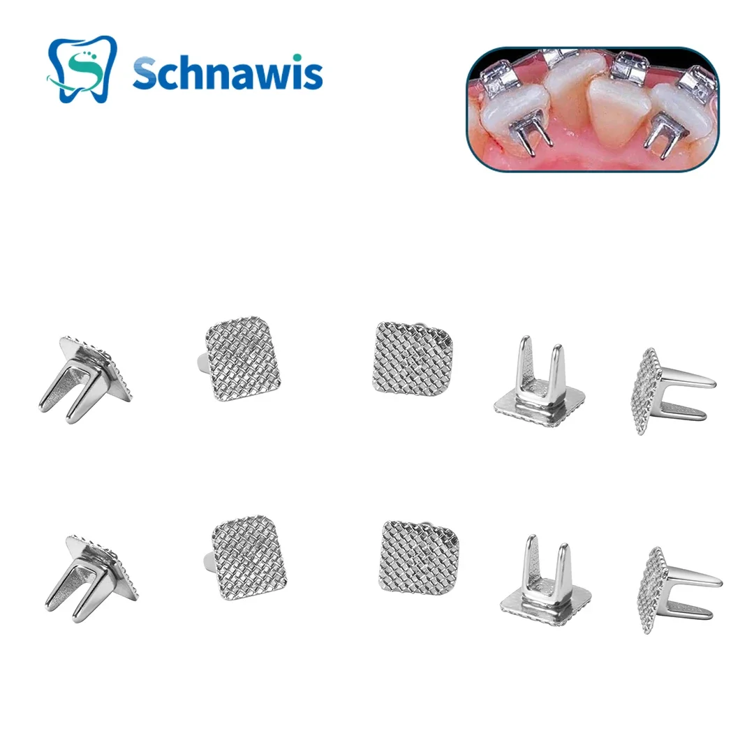 10Pcs Dental Orthodontic Bite Turbo Bite Opener Bondable Hinge Tongue Tamers Lingual Buttons Traction Hook Orthodont Materiales