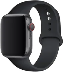 Premium Silicone Sports Band for Smartwatch - Multiple Sizes Available (Black)