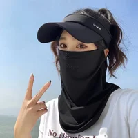 Summer UV Protection Outdoor Neck Wrap Cover Sports Sun Protection Ice Silk Mask Face Cover Neck Wrap Cover Sunscreen Face Scarf 1
