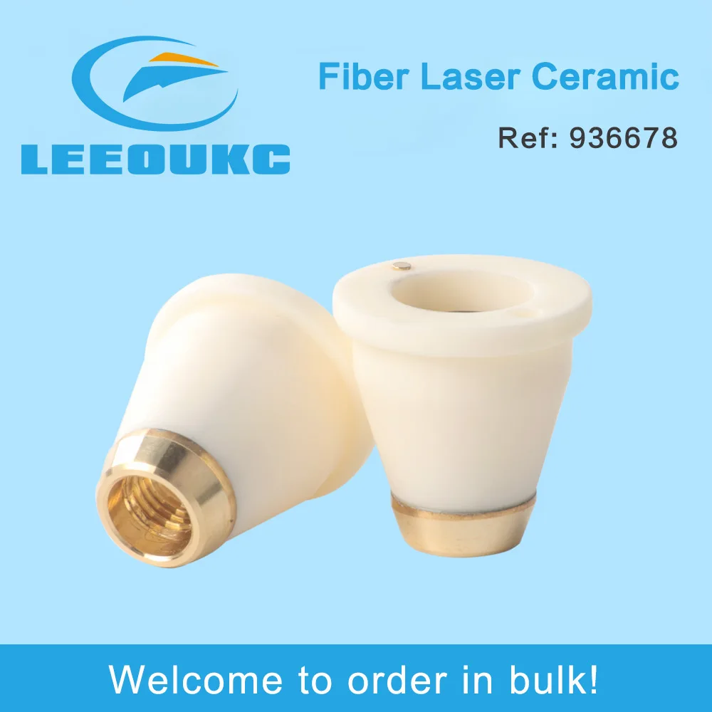 LEEOUKC 10 개/몫 섬유 레이저 세라믹 노즐 홀더 3D OEM 모델 0936678 /913966 섬유 레이저 절단 헤드 튜브 절단
