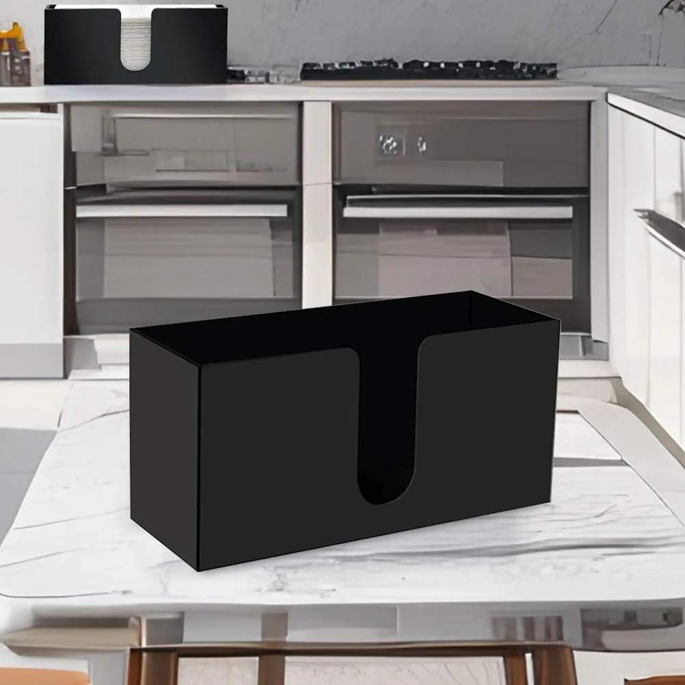 Clear Acrylic Countertop Paper Towel Dispenser Stylish Folded Napkin Holder Compact and Space Saving Design 2