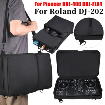 Custodia Protettiva Portatile per Giradischi DJ con Tracolla, Borsa da Viaggio per il Trasporto e Accessori per Pioneer DDJ-400 DDJ-FLX4