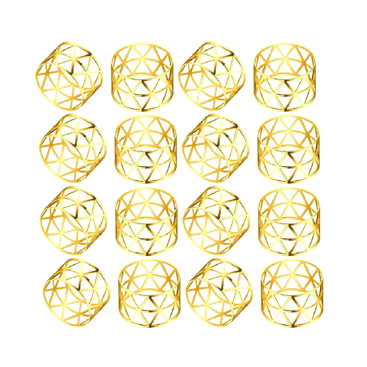 

50 шт., золотые кольца для салфеток