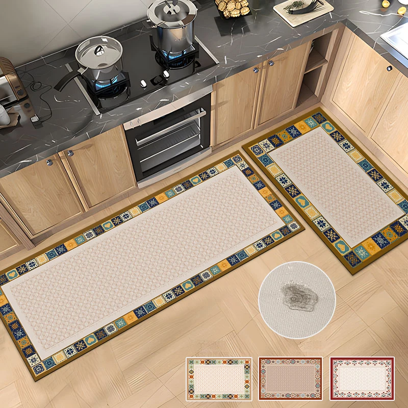 Alfombra de cocina de estilo nórdico Simple, tapete de piso, Alfombra de  sujeción de casa, Alfombra de puerta de tira larga, decoración moderna para  el hogar - AliExpress