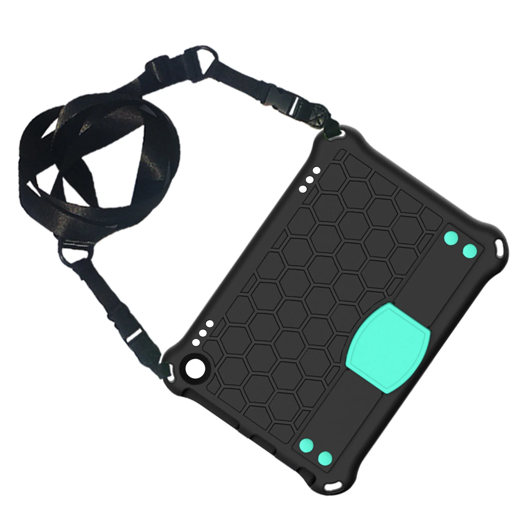 Custodia Per Amazon Kindle Fire Hd 8 /Hd 8 Plus 2020 Custodia Protettiva Anti-Caduta Con Supporto Per Tablet (Nero + Verde)