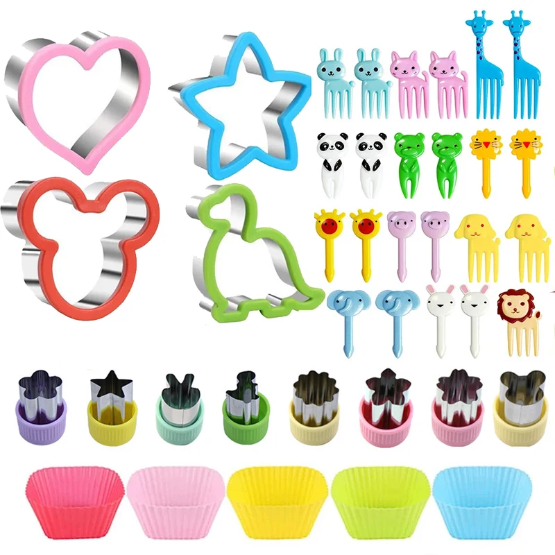Description Picture 2 of itemSandwich Cutters Set for Children Dinosaur Cookie Mold Maker Fruit Shape Cutters School Lunch Bento Box accesssories for kids
