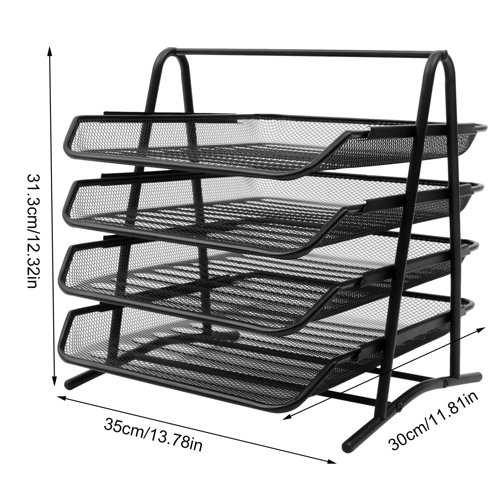 4/7 Tier Schreibtisch Organizer und Zubehör Brief fach Papier Sortierer Halter Datei Rack Regal Lite weiß/schwarz