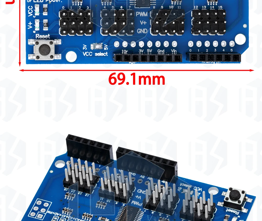 EGBO Motor-/Schrittmotor-/Servo-/Roboter-Shield für Arduino I2C V2 Kit mit PWM-Treiber TOP – Detail 17