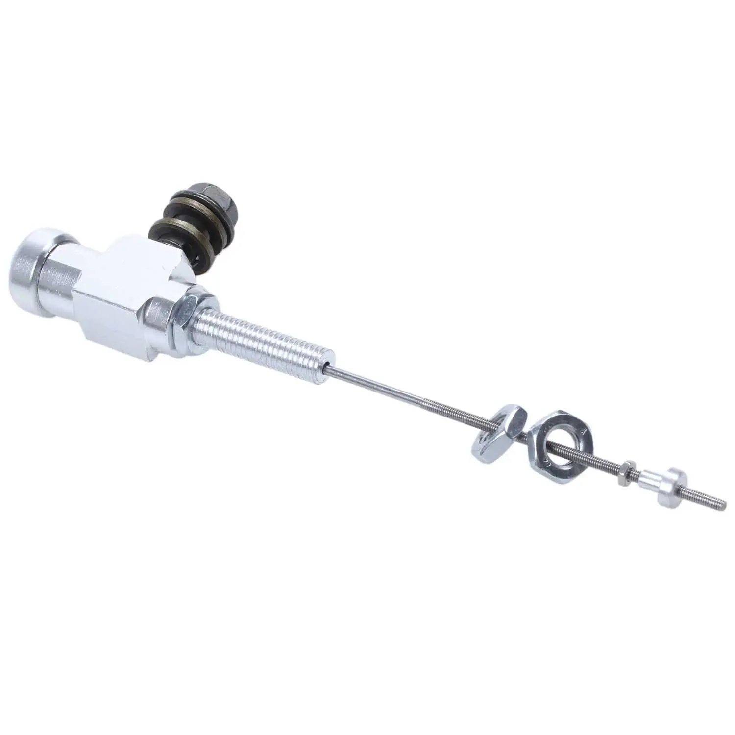 오토바이 유압 클러치 마스터 실린더로드 브레이크 펌프 M10x1.25mm, 알루미늄 실버