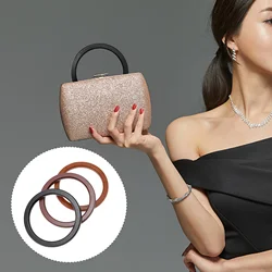 3pcs Decorative Bag Handles Wooden Round Shaped Handles Bag Handles