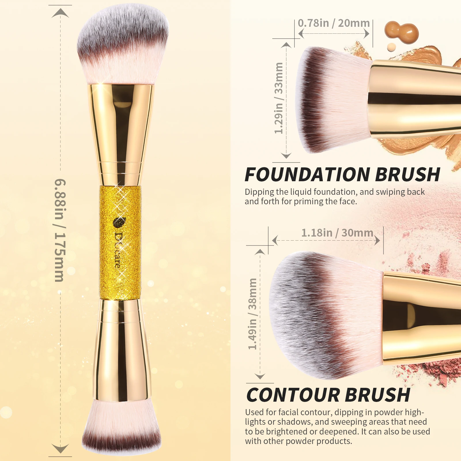 Real Techniques Face Base Makeup Brush Kit, For Concealer