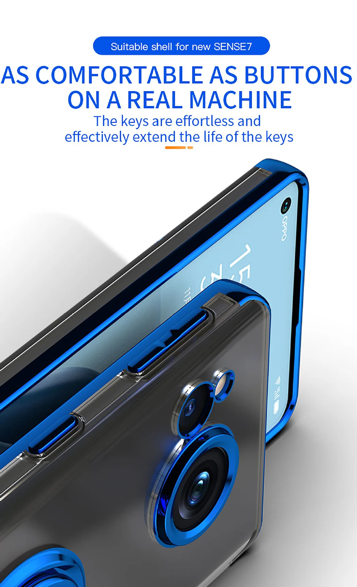 Clear Cover with Soft Transparent Back and Ring Stand