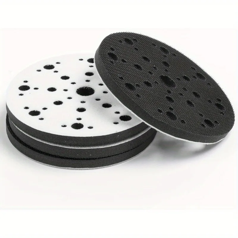 6-Inch 49 Holes Hook and Loop Soft Sponge Cushion Interface Pad Self-adhesive Sandpaper Disc Polishing