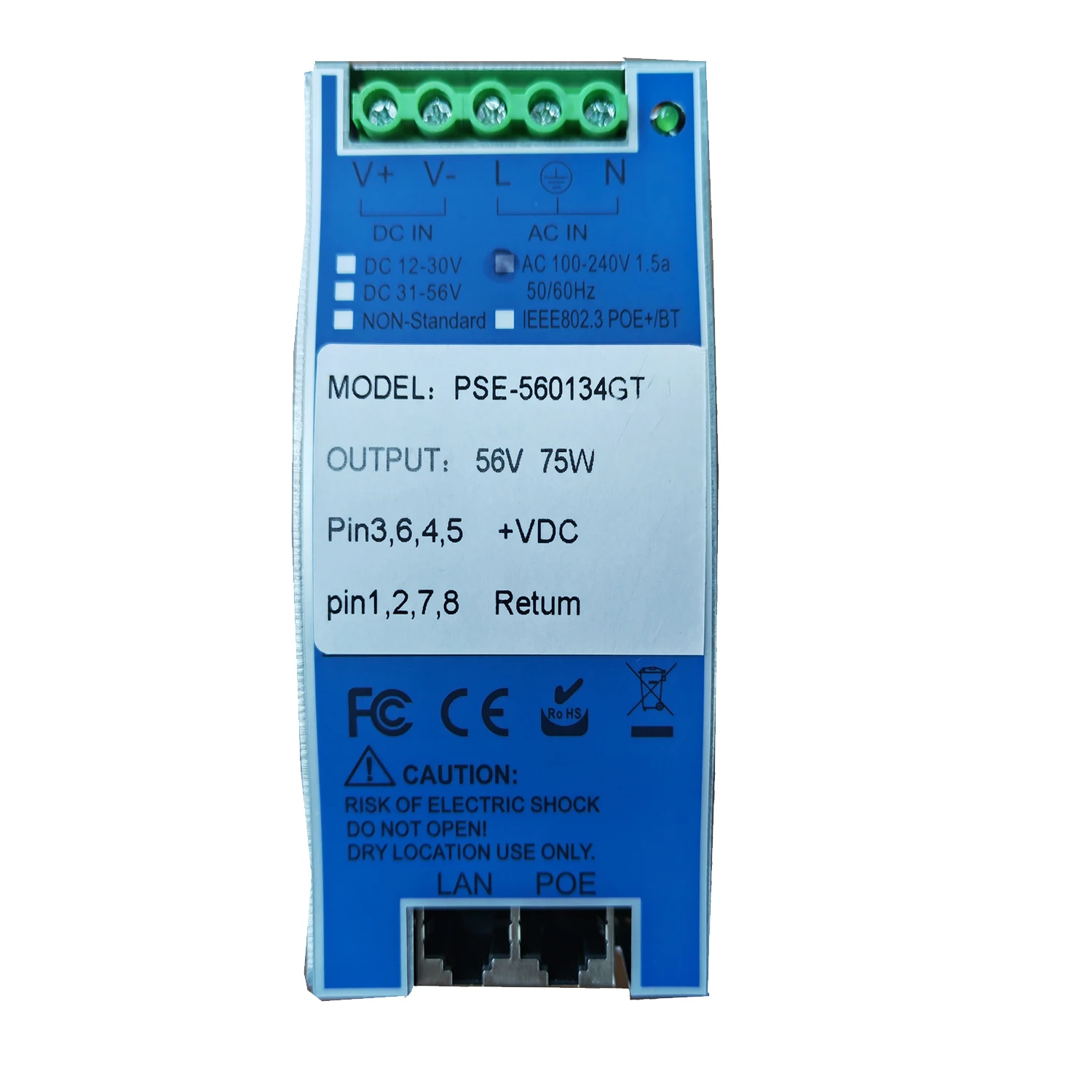 Injetor Industrial do Poe do Trilho do Ruído Midspan ca Entrada dc 75w 2.3bt at - Imagem 3