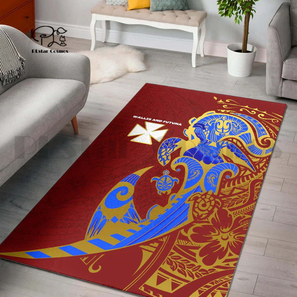 

French Polynesian Wallis And Futuna Newest Area Rug 3D Printed Room Rug Mat Floor Anti-slip Large Rug Carpet Home Decoration 2