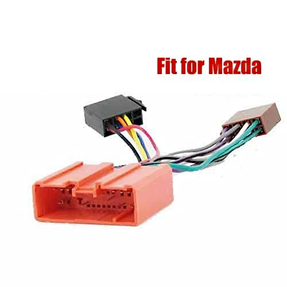 Car Radio Wiring Harness Car Radio Stereo ISO Wiring Adaptor Lead Harness Loom Cable Car Audio Wiring Accessories For Mazda 3 5 6 MX-5 MK2.5 2001-2005