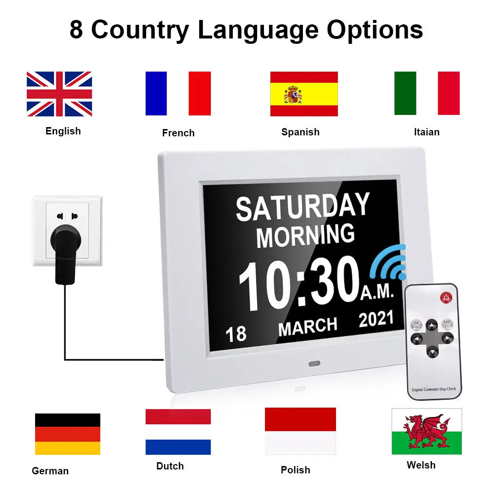 Large Screen Digital Clock Day And Date For Vision Impaired Harmony