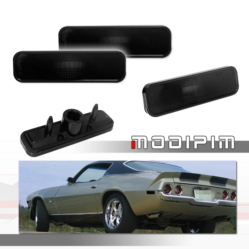 

Front / Rear Bumper Side Marker Indicator Light Housings For 1970 1971 1792 1973 Chevy Camaro, No Bulb / Socket, Car Accessories