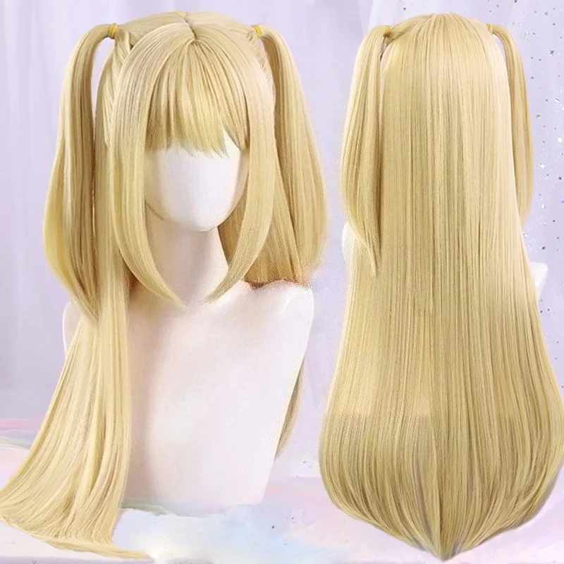 Golden Blonde Long Cosplay Wig - Heat-Resistant Synthetic Fiber Hair