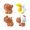 Miniature Cartoon Capybara Model Figurine Desk Garden Landscape Ornament Resin Craft Home Office Decor Car Desktop Decor Gifts 6