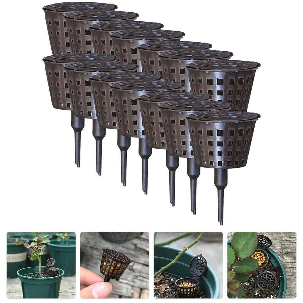 

20 Pcs Hamper Basket with Lid Holder Cover Gardener Supply Container Bonsai Planting