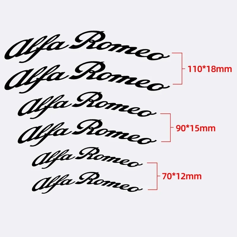 알파 로메오 줄리에타 GT 159 147 156 미토 브레라 줄리아용 자동차 브레이크 캘리퍼 스티커 6개, 내열 데칼, 자동차 액세서리