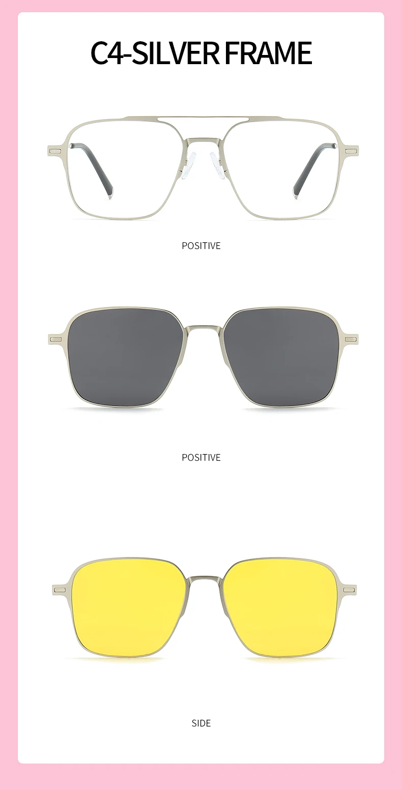 LIOUMO New Design 3 In 1 Magnetic Clip On Glasses High Quality Polarized Sunglasses Men Women Anti-Glare Eyewear gafas_voghion.com