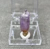 NEW! 100% Natural Rare Namibia Goboboseb Amethyst mineral Single crystal stone and crystal Quartz Crystal + box size 3.4 cm 1