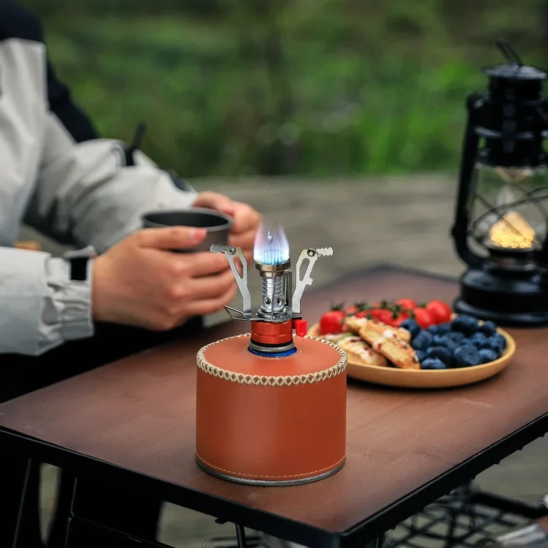 Ultralight Mini Camping Stove Foldable All-in-One Gas Heater Outdoor Cookware