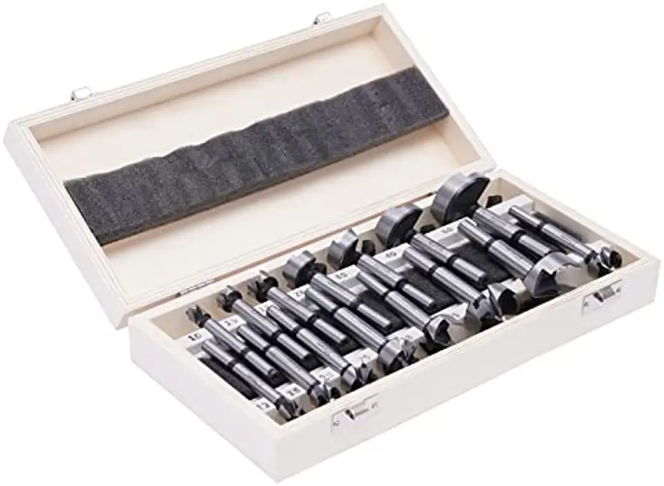 HUHAO 5PCS Forstner Drill Bit Set Wooden Box To Store Drill Bits Hinge Boring Drill Bit Hole Saw Cutter Woodworking Tools - View #8