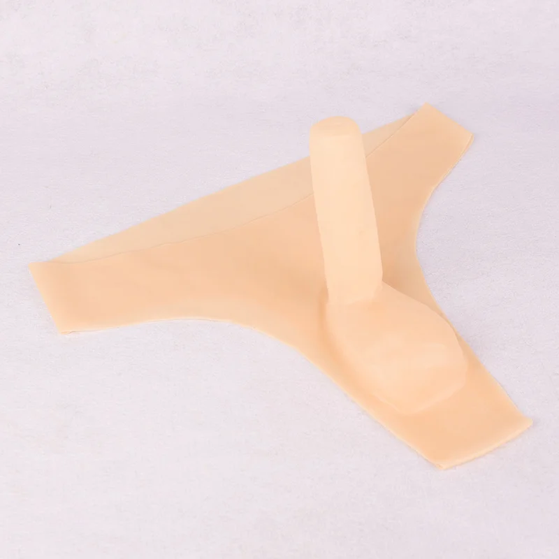 Mens Underwear Sexy Latex Briefs Fetish with Sheath Penis Condom Transparent and Black for Men