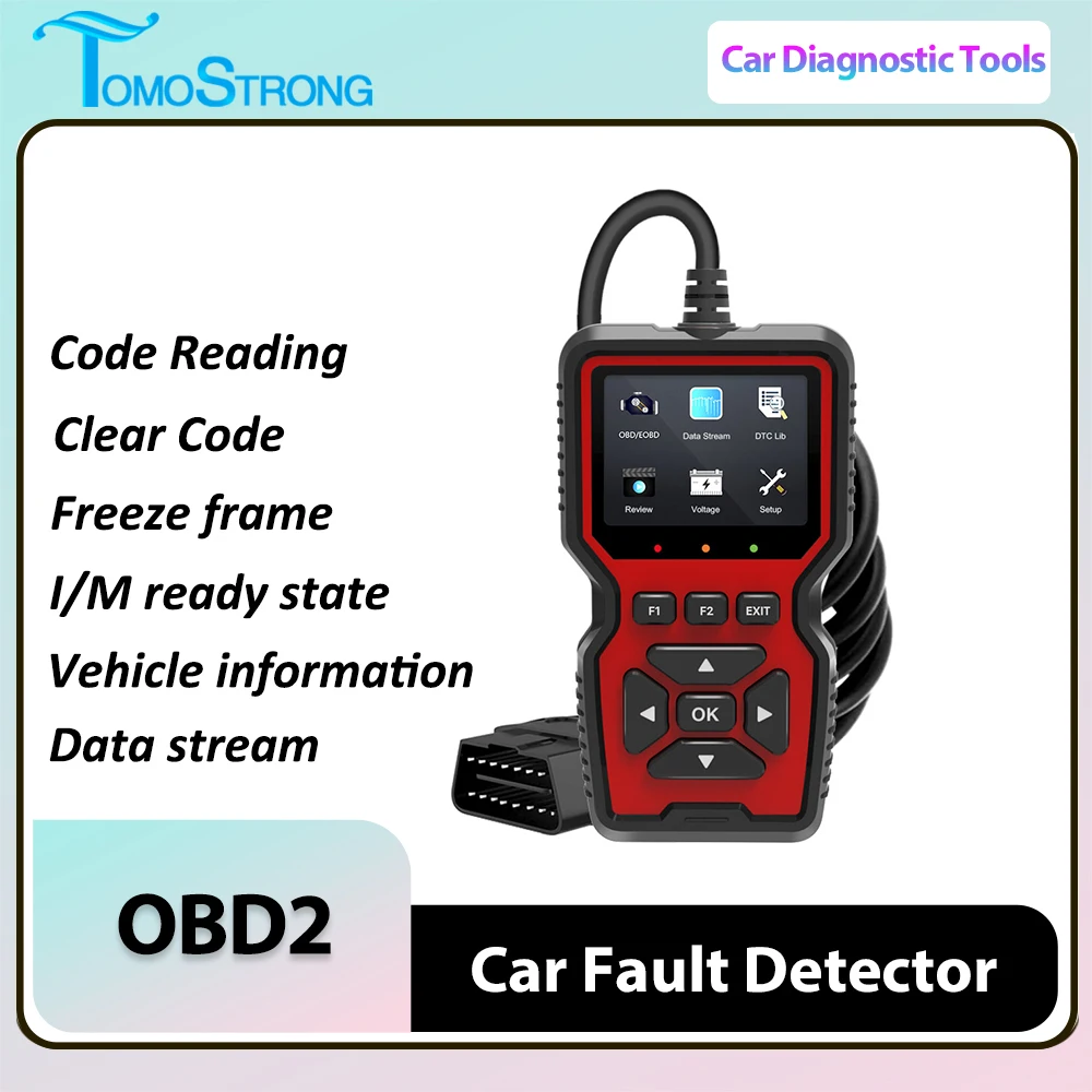 

OBD2 Car Fault Detector Diagnostic Tools Reading& Clear Code Reader Vehicle Information Display Professional Automotive Scanner