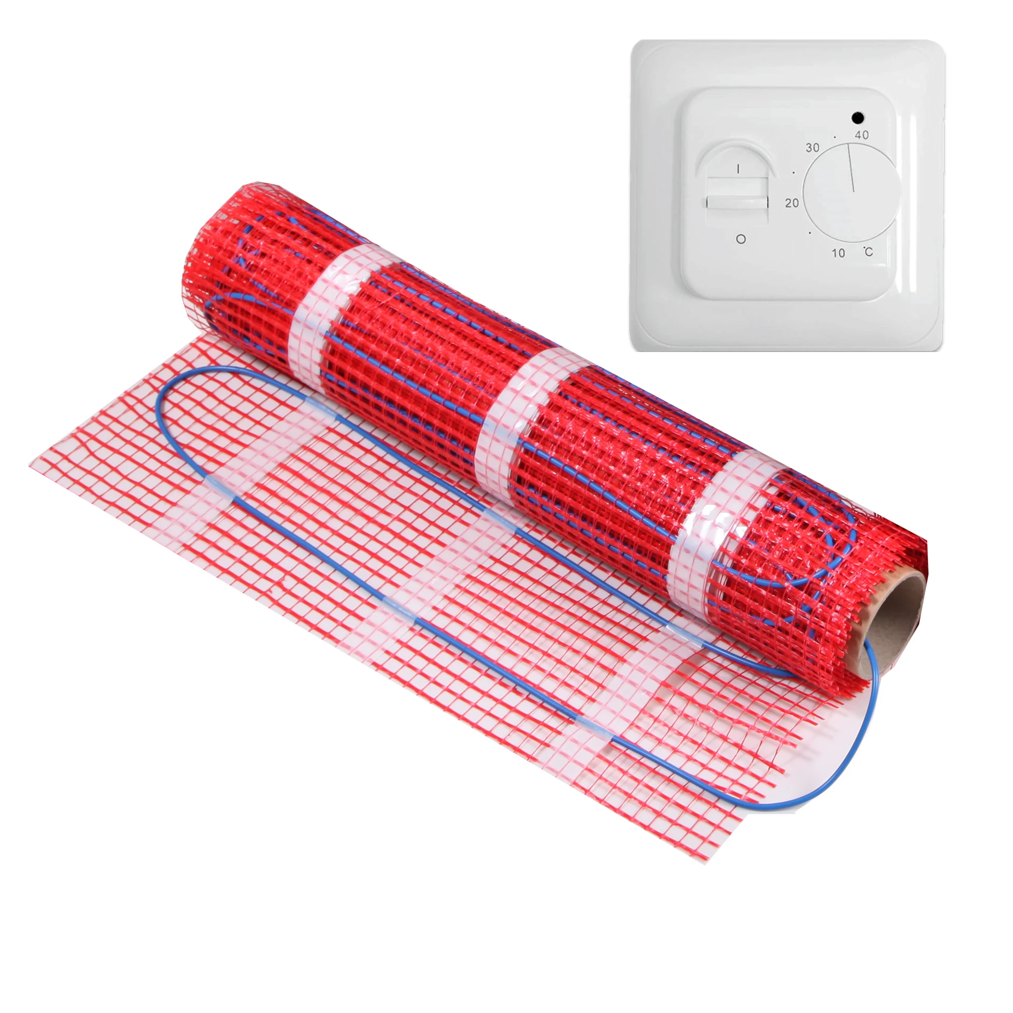 Easy Installation 1m2 Electric Underfloor Heating Mat Kit Cable For  Bathroom Warming 230V 150w With Thermostat Switch - AliExpress
